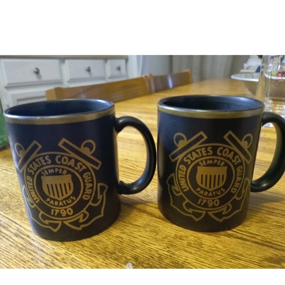 United States Coast Guard Black Mugs